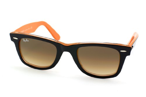 Ray Ban Original Wayfarer Sunglasses RB2140 1002/51 Black on Orange/Brown Gradient 50mm