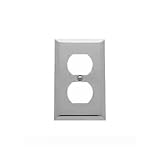 Baldwin 4752.260.CD Classic Square Beveled Edge Duplex Switch Plate, Chrome