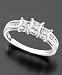 Jewelry : 14k White Gold Three-Stone Diamond Ring (1/4 ct. t.w.)