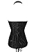 FIYOTE Women 14 Steel Bone Steampunk Leather Vintage Bustiers Corsets (S, Black)