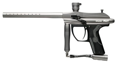 Spyder 09 Pilot Paintball gun with Eyes - Matte Titanium
