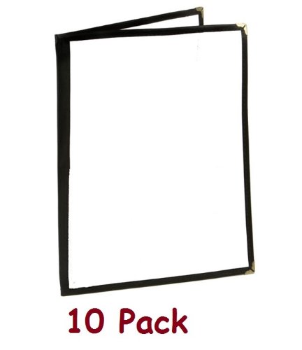 (10) Double Fold Menu Cover, Black Trimming, 8.5