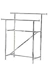 Garment Rack - Double Rail Rack With Z Brace - Chrome
