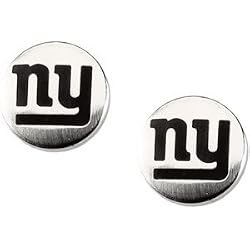 Stainless Steel New York Giants Logo Stud Earrings