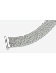 18mm 14k White Gold Mesh Bracelet 7"