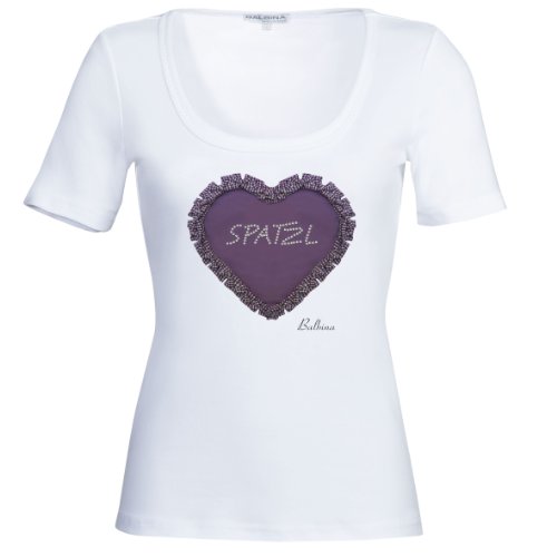 BALBINA Damen T-Shirt 10 100 0005 6 11, Gr. 38 (M), Wei&szlig; (white) Preisvergleich