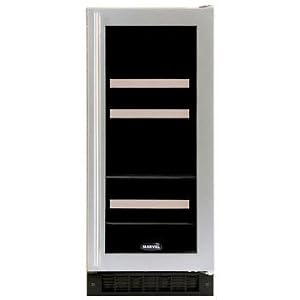 3BARMBSGL 14" Dual Zone Beverage/Wine Refrigerator with 4-Wine Bottle Capacity 60-Can Capacity Wine Rack Left Hinge Door Opening in Stainless Steel Frame Glass Door