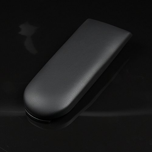 9 Moon Black Center Console Armrest Covers Caps w/ Latch Lip for 99-04 Volkswagen VW Golf Jetta Bora Mark 4 GTI R32 Polo 9N 9N3 Passat B5 Skoda Lavida 1999 2000 2001 2002 2003 2004