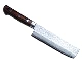 YOSHIHIRO - Hammered Damascus Japanese chef Knife Usuba /Vegetable Knife 6.3" 160mm - MADE IN JAPAN