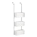SEI Furniture Over-The- Door 3-Tier Woven Basket Storage, White