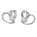 Heart Shaped Glass Pearl Earrings In Sterling Silver