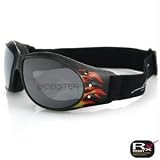 Sporting Goods : Bobster Action Eyewear Cruiser Goggle, Black Frame w/Flames, Anti-Fog Reflect. Lens