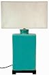 Big Discount Price Cut Sale Bargain Best Quality - 28" Turquoise Flask Rectangular Table Lamp