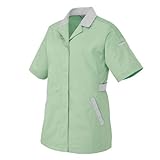 アイトス 半袖スモック(春夏用)  AZ-5328  015 グリーン×シルバーグレー   Mサイズ