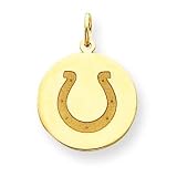 14K Indianapolis Colts Med Disc w/Horseshoe Charm