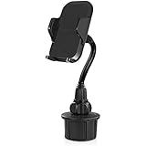 Macally MCUPXL Adjustable Extra Long Neck Car/Truck Cup Holder Mount with 360&deg; Rotatable Cradle for iPhone, iPod, Smartphones, MP3 and GPS