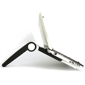 Kickstand Stand Adjustable Handheld Electronics Holder for Apple Ipad, Iphone and other laptop computer below 12"(white)