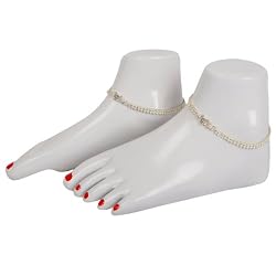 Gift for Women Sterling Silver Ankle Bracelet Pair 8.75 inches