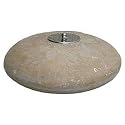 Smart Solar Olympus Stone Fire Pot, 4-Inch H, Light Stone