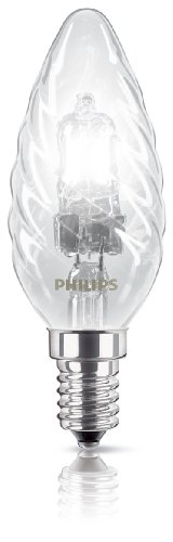 Philips 82066900 ECOCLASSIC30 KZL TW.18W E14 K Energiesparende Hochvolt-Halogen Kerzenlampe klar