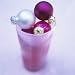 Christmas Baubles in a Glass Holidays Photographic Poster Print by David Loftus, 16x16