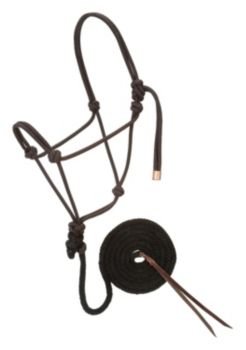 Weaver Leather HALTER,ROPE,DIMD BRAID,BLK/BR