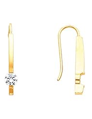 14K Yellow Gold Diamond Earrings - 1.00 Ct. -- LIFETIME WARRANTY