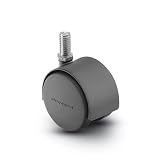 Buy 50mm Dual Wheel Nylon Furniture Caster with 5 16 x 1 Threaded Stem by Shepherd