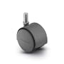 50mm Dual Wheel Nylon Furniture Caster with 5/16" x 1" Threaded Stem
