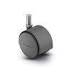 Die Cast Dual 50mm Nylon Wheel Caster, Black, with 1/4" x 5/8" Threaded Stem