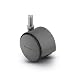 50mm Dual Wheel Nylon Furniture Caster with 5/16" x 1" Threaded Stem