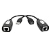 HDE USB over Cat5/5e/6 Extension Cable RJ45 Adapter Set