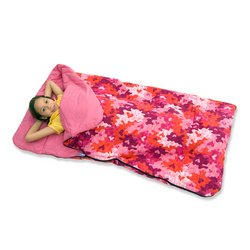 Camoflouge Big Kids Slumber Bag - Pink