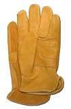 12 Pack Boss 4086L Premium Deerskin Glove w/Palm Patch Large
