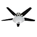 Hunter 23289 Riazzi Brushed Nickel 56" Ceiling Fan with Light