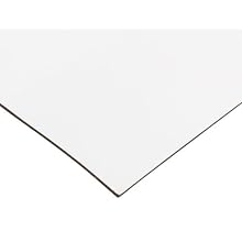 Flexible Magnet Sheet With White Vinyl, Sign Blank, 1/32" Thick, 24" Wide, 48" Length (1 sheet rolled inside tube)