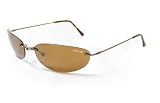 NYX Golf Sunglasses UltraLight Bronze Rimless Frame with Brown Bronze Mirror Oval Polarized Lenses 25105
