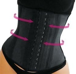 gNg Women's Classic 3 Hooks Latex Waist Cincher Shapewear (Xtra Large)