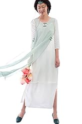  Elbow Length Sleeves Chiffon/Cotton/Linen  Dress With a Bow(s)