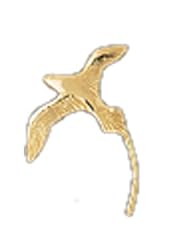 Dazzlers Solid 14k Gold Bird Charm Pendant Available in three colors from jewelsberry (weights: 0.8 grams only)