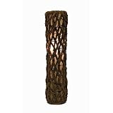 Coco Brown Woven Floor Lamp 42''