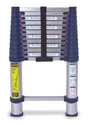 Industrial Grade 2KFG1 Telescoping Ladder, 12 1/2 Ft, Aluminum