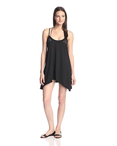 reef women s swim cover up black reef mallory scrunch