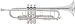 King 2055 Silver Flair Series Bb Trumpet 2055S Silver 1st Valve Thumb Saddle