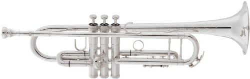 King 2055 Silver Flair Series Bb Trumpet 2055S Silver 1st Valve Thumb Saddle