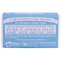 Dr. Bronner's Unscented Organic Mild Baby Soap, 5 oz - 2 Bars
