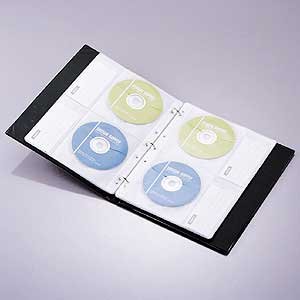 【SANWASUPPLY】リング式A4ファイルサイズのCD・DVDファイルケース FF-CD40
