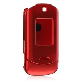 Red Rubber Feel Snap-On Cover Case Cell Phone Protector for Motorola RAZR VE20