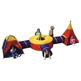 Spider Tunnel Play Tent Set - Dome, Indian Tee Pee, Round Connector Center and 4 Tunnels