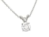.28cttw Round Diamond Pendant on Chain Egl F-G/SI1